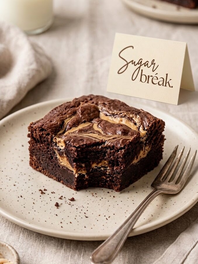 A Hazelnut Cocoa Swirl brownie